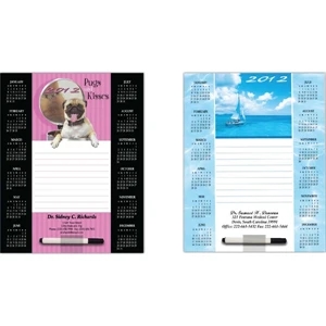 Write On/wipe Off Board With Pen, Clip And Four Magnets. 8 3/8" X 10 5/8"