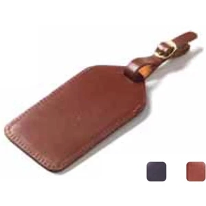 Bridle - Gorgeous Thick Belting Leather Luggage Tag With C-shaped Privacy Flap