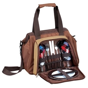 Overseas, Picnic Set. Includes Polyester Tote Bag, 2 Cotton Napkins And More
