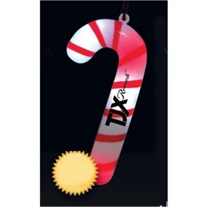 Multifunction Light Up Candy Cane Shape Medallion Necklace, 60 Day Production