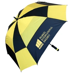Square Golf Umbrella With 60" Arc, Fiberglass Shaft And Matching Sleeve