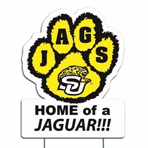 Paw With Nameplate - Die Cut Yard Sign, Weather Resistant, 4mm Corrugated Vinyl