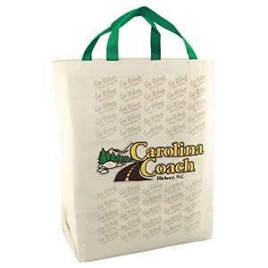 Jumbo, 10 Oz. Natural Duck Tote With Webbed Handles, W12"x17"x7", 5-day Quickship
