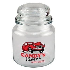 Country Kitchen - Apothecary Style Candy Jar, 16 Oz. With Bubble Lid. 5-day