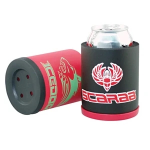 Chiller (r) - Foam Beverage Insulator Holder, Ribbed Interior With Coaster. 2-day Quickship