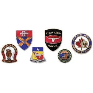 1/2" - Custom Lapel Pin With Hard Fired Enamel Colors And Butterfly Clutch