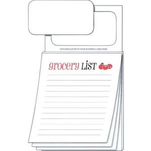 "grocery List" Pad - Magnetic Scratch Pad With 50 Sheets And Magnetic Business Card