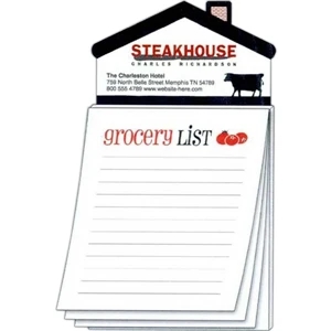 Magna-pad (tm) - House Shape Magnet - Stock Grocery List (50 Sheet). Two Great Products In One!
