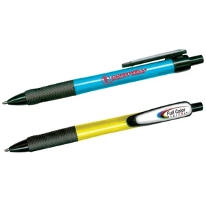 Retrak - Pen, Plastic Body In Translucent Colors With Plunger And Clip In Frosted White