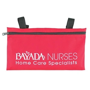 10 Oz. Colored Duck Walker Accessory Bag, Flat With Zipper Opening, W 14" X 6 1/2"
