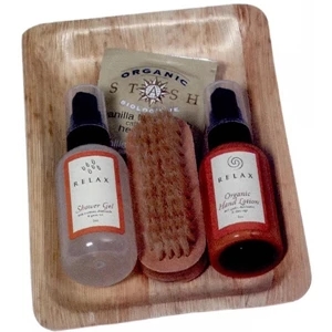 Bamboo Relaxation Bath Set Includes Lotion, Bath Gel, Nail Brush & Herbal Tea