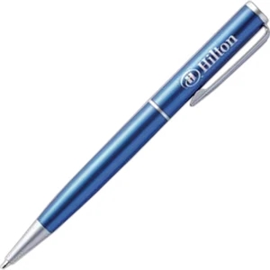 Balboa - Blue - Ballpoint Pen With Twist Action Mechanism And Aluminum Barrel