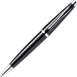 Coronado - Black - Classically Styled Ballpoint Aluminum Metalpen With Twist Action And Chrome Accents