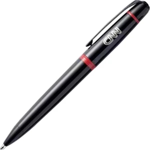 Matrix - Twist Action Black Ballpoint Pen With Brass Barrel And Red Accents