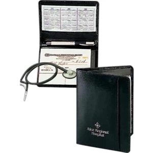 Atlantis - Leather Prescription Jotter Features Exterior Front Cover Storage Pocket