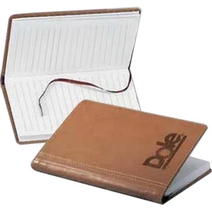 Marin - English Tan Pocket Journal With Contrast Stitching And Rounded Corners