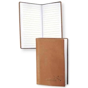 Marin - English Tan Desk Journal With Contrast Stitching And Rounded Corners