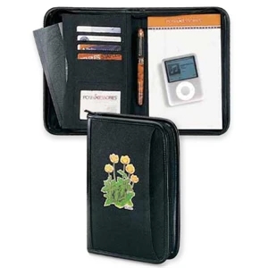 Classic Scenesetter - Black 600 Denier Polyester Canvas Junior Portfolio With A 5" X 8" Ruled Note Pad