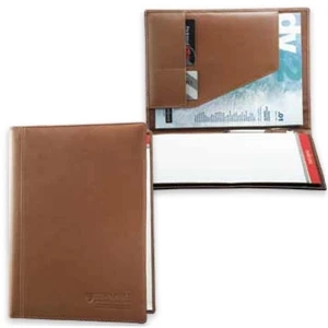 Concord - Cowhide Top Grain Leather Padfolio With Sleek Flap Pocket. Non-zippered