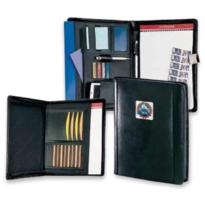 Concord - Cowhide Leather Portfolio With A Pop-up Note Holder And A Zippered Pocket