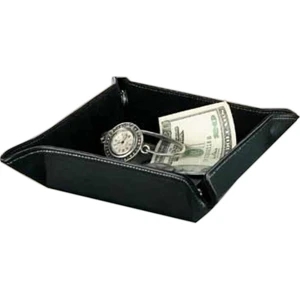Pro Travel - Travel Valet Tray Features Soft Felt Inner Lining With Leather Accent