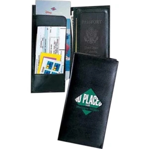 Visa - Pu Leather Travel Passport Case With Pockets For Boarding Pass, Tickets, Currency