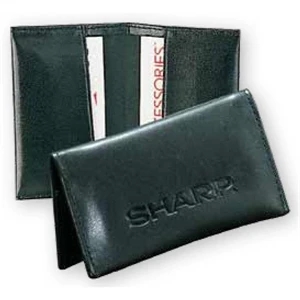Pro Business - Pu Leather Business Card Holder Case Features Two Card Pockets Can Hold 30 Cards
