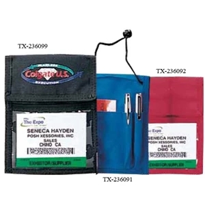 Scenesetter - Black - Polyester Canvas Badge Holder Features Lightweight Adjustable Neck Cord