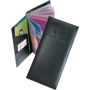 Pro Business - Pu Leather 3-row Business Card Holder Case. Holds Up To 72 Cards