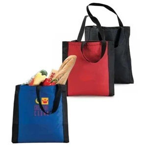 Eco-link - Tote Bag With Classic Vertical Panel Accent Trim And Large Main Compartment