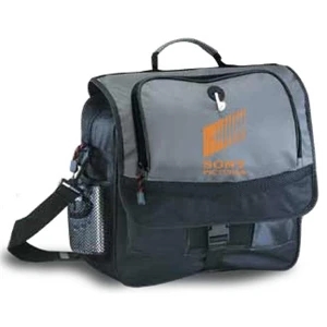 Messenger Bag With 2 Mesh Pockets And Full Size File Panel Under Flap With Pockets