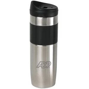 Verve - Tumbler, 14 Oz, Featured With Spill Resistant Lid, Rubber Grip And Non Skid Bottom