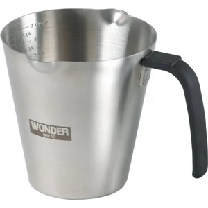 Homestyles (tm) - Four Cup Stainless Steel Measuring Cup With Soft Rubber Handle