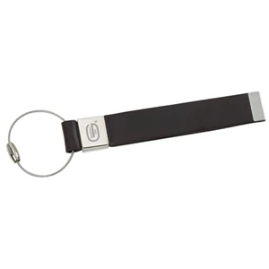 Trek (tm) - Identification Tag Constructed Out Of Simulated Leather With Metal Accents
