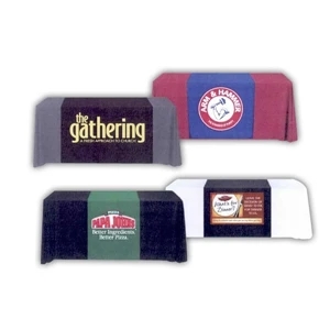 Premier (tm) Fabric Fabric Table Runner With 2 Color Imprint, 60" X 82"