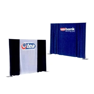 Logodrape - Premium Quality Polyester Drape Panel With 4" Pole Pocket And 1 Color Imprint