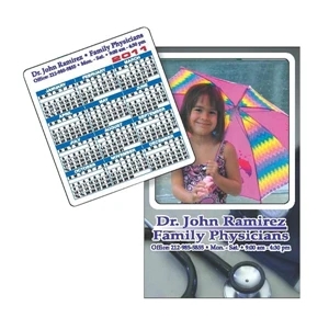 3 1/2" X 5 5/8" Rectangle Picture Frame Magnet; 3" X 3 1/4" Removable Calendar