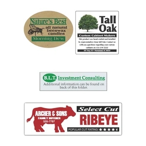 Flexography - .25 - 3.75 Sq. Inches - Flexo Printed Specialty Material Roll Labels For Indoor Use