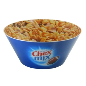 Melamine Popcorn, Snack Or Serving Bowl, Decorated On Inside And Outside