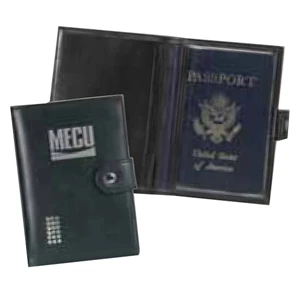 Diplomat - Simulated Leather Passport Holder Decorated With Crystal Rhinestones, Blank,closeout