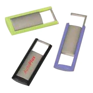 Glide - Nickel Plated Heavy Weight Key Holder With Soft Pvc Border, Blank, Closeout