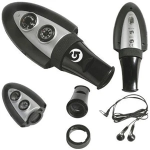 Seven In One Whistle Compass/radio With Thermometer/magnifier/flashlight And Mirror