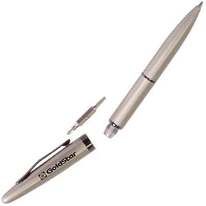 Twist Action Ballpoint Pen With Reversible Standard And Phillips Head Screwdriver