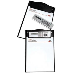 Letter Size Plastic Clipboard With A Removable Dual Powered Calculator/ruler