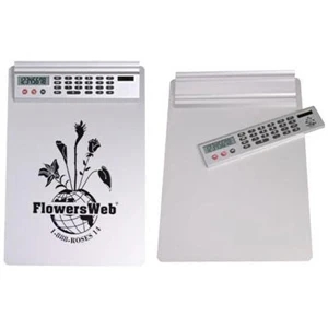 Solid Aluminum Clipboard With Removable Calculator And Ruler, Battery Included