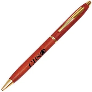 Slimline - Slim Rosewood Mechanical Pencil Features 22 Kt. Gold Trim And Eraser Top