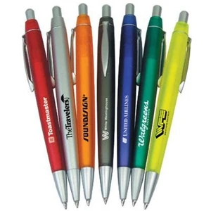 Statesman - Functional Ballpoint Pen With Satin Pewter Finish On The Plunger, Clip And Tip