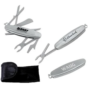 Comfort Grip Stainless Steel Pliers Multi-tool With Four Main Blades And Belt Pouch
