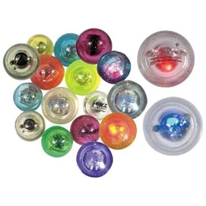 40 Working Days - Red Blinking Led Light - Translucent 2" Round Super Bounce Ball With 2 Blinking Led Lights