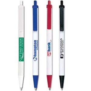 Safety Writer Aglon (tm) - Plastic Retractable Ballpoint Pens With Antimicrobial Protection Material